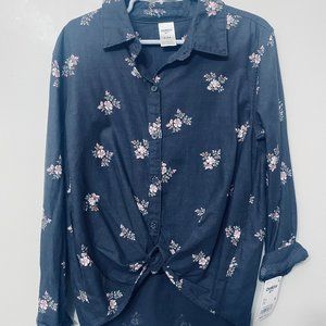 NWT Girls Button Up